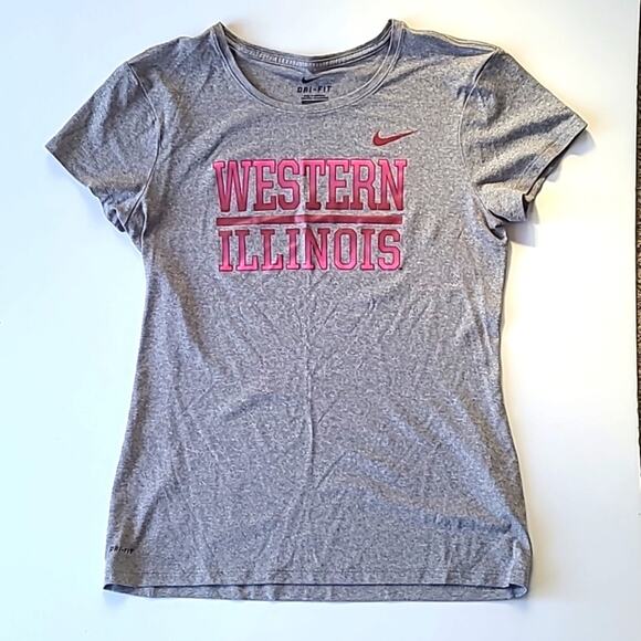 Nike Dri-fit Women's Small Western Illinois Shirt Top Athletic Workout‎ - Picture 1 of 4